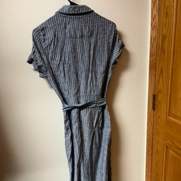 Quince 100% European Linen Button Front Dress - Picture 3 of 3